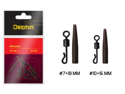 Delphin Rychlovýměnný obratlík s převlekem FDR Quick Set L vel.7+18mm 5ks