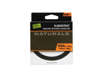 Fox Splétaná Šňůra Naturals Submerge Braid 300 m 0,20 mm 30lb 15,8 kg