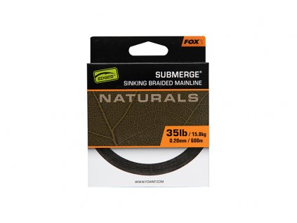 Fox Splétaná Šňůra Naturals Submerge Braid 600 m 0,20 mm 30lb 15,8 kg