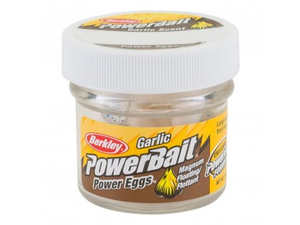 Berkley PowerBait Power Clear Eggs Floating Clear Silver Blue-Fl. White Garlic