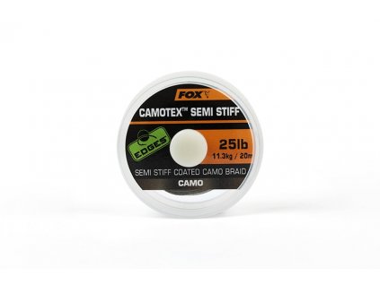 Fox Ztužená šňůrka Edges Camotex Semi Stiff Camo 20m, 35 lb