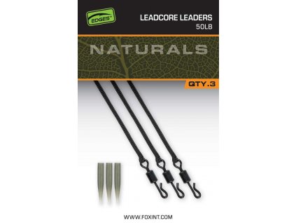 Fox Montáž Edges Naturals Leadcore Leaders 3ks 50lb