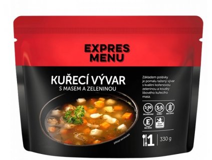 Expres Menu Kuřecí vývar s masem a zeleninou 1porce 330g