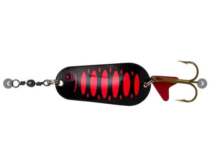 DAM Třpytka Effzett Standard Spoon UV Fluo Red Black 16g 4,5cm