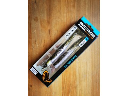 Savage Gear gumová nástraha Sandeel V2 Green Silver 21,5 cm 140 g 2v1
