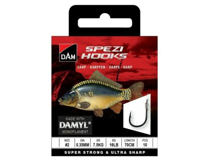 Dam Návazec Spezi Carp vel.8 70 cm 10 ks 0,25 mm 4 kg