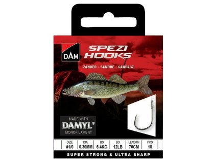 Dam Návazec Spezi Zander vel.1/0 70 cm 10 ks 0,30 mm 5,4 kg