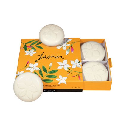 Jasmín, Fragonard, parfémovaná mýdla v dárkové krabičce , 4 x 50 g