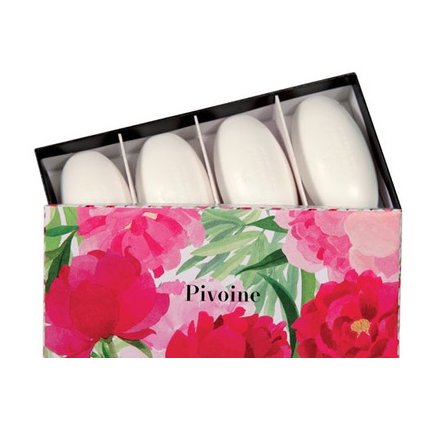 Pivoine, Fragonard, parfémovaná mýdla v dárkové krabičce, 4 x 50 g