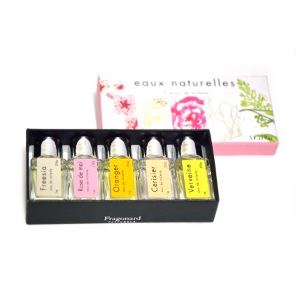 Kolekce 5 miniatur přírodních toaletních vod, Fragonard,dámský, 5 x 7 ml