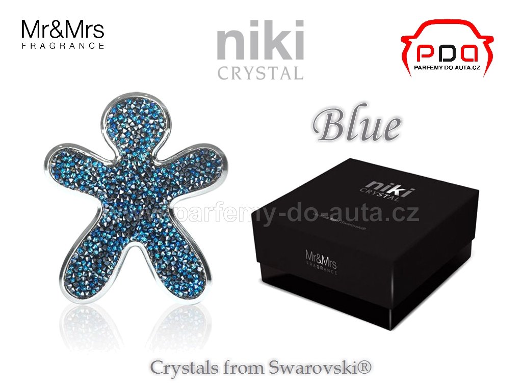 Panáček NIKI Crystal Blue - Silver - Modrý se stříbrným rámečkem - Mr&Mrs Fragrance