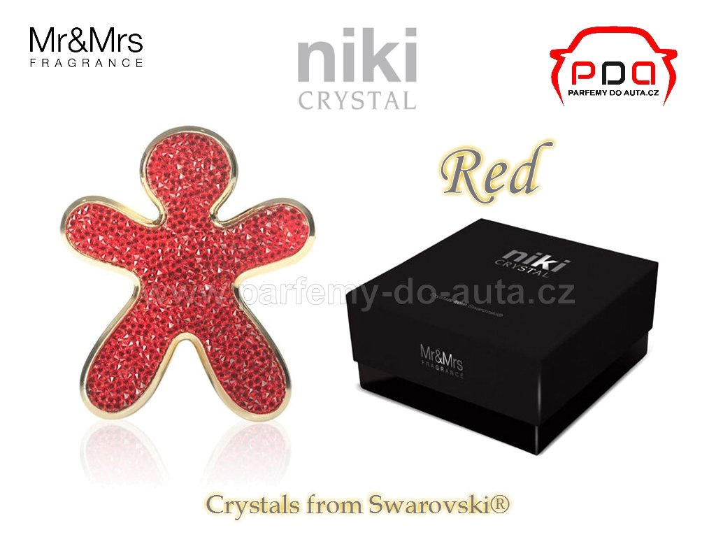 Panáček NIKI Crystal Red - Gold - červený se zlatým rámečkem Mr&Mrs Fragrance