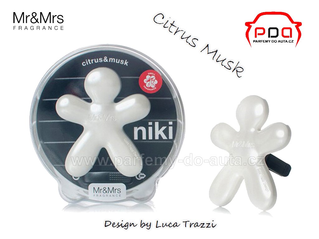 Panáček bílí Niki Citrus & Musk - citrus a pižmo - vůně do auta Mr Mrs Fragrance