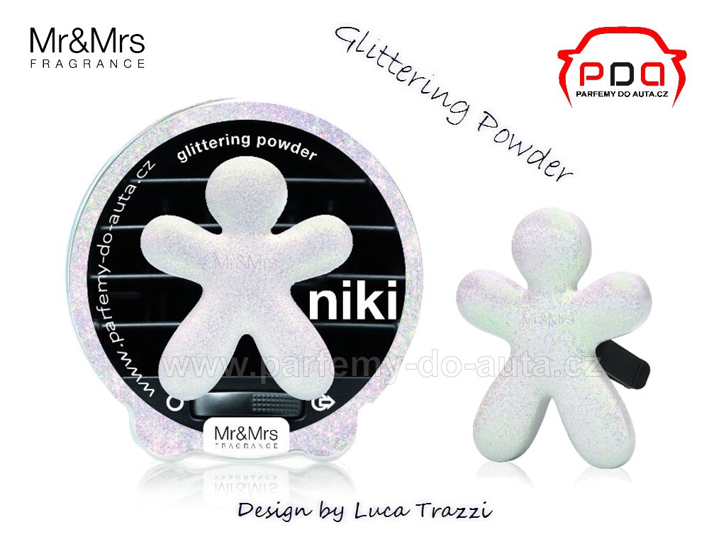 Panáček Niki Glittering Powder - třpytivý pudr - vůně do auta Mr Mrs Fragrance