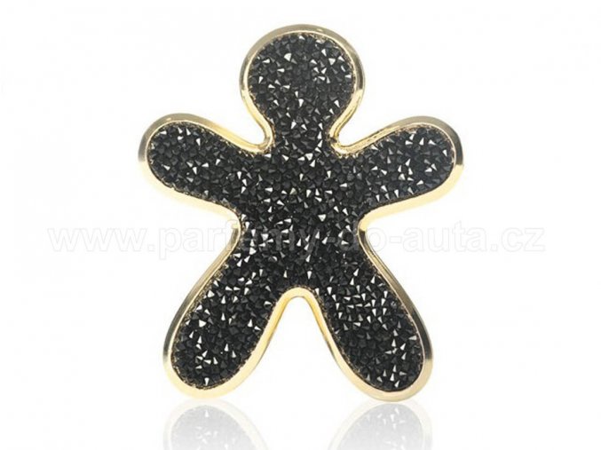 Niki Crystal Black With Gold Finishing černý panáček vůně do auta Mrs
