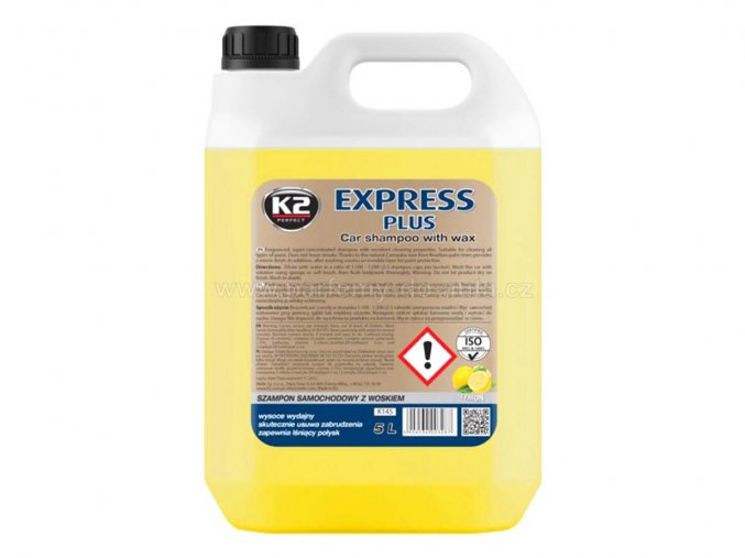 K2 Express Plus autošampon s voskem koncentrát 5 litrů hustá pěna