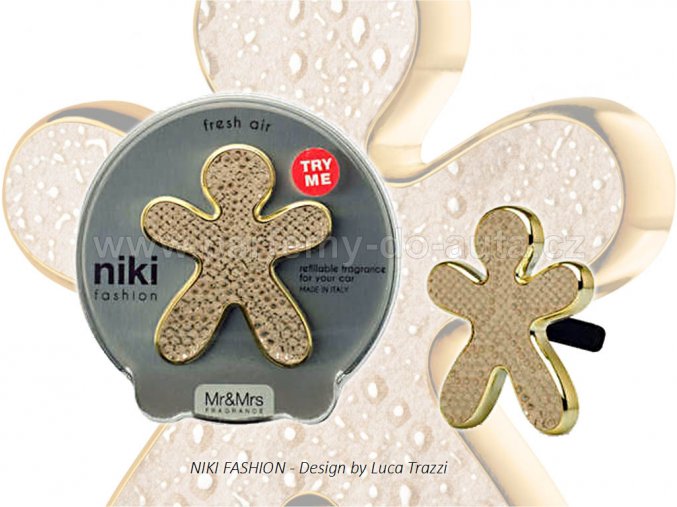 Panáček Niki Fashion Fresh Air zlatý Mr Mrs Fragrance