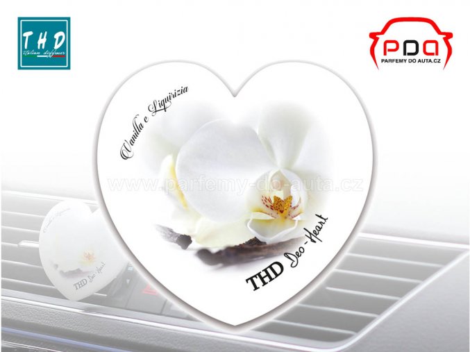 Deo Heart Vanilla e Liquirizia vůně do auta srdíčko THD