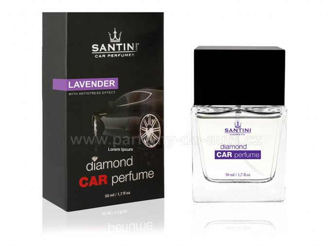 Santini Diamond Car Perfume Lavender fialový autoparfém