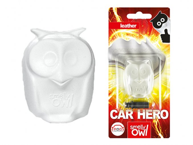 Sovička vůně do auta Smelly Owl Leather kůže