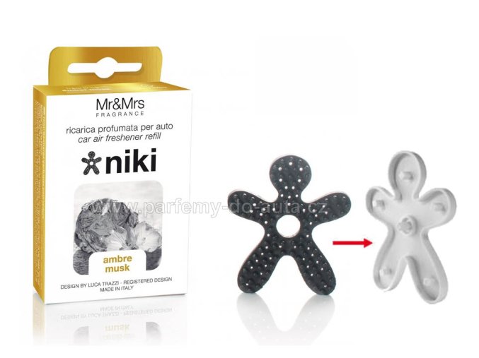 Náhradní náplň Niki Ambre Musk Jantarové pižmo vůně do auta Mrs