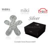 Panáček NIKI Crystal Silver - Silver Mr&Mrs Fragrance - Stříbrný se stříbrným rámečkem