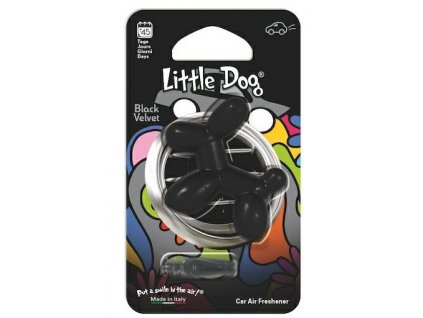 20409 little dog catifea neagra