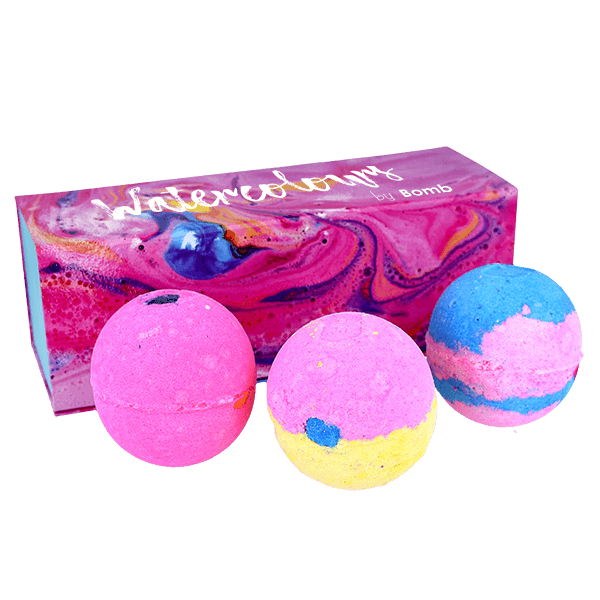 Bombă de baie - Set cadou - bile colorate Watercolour