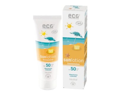 43312 eco cosmetics opalovaci mleko neutral bez parfemace spf 50 bio 125 ml