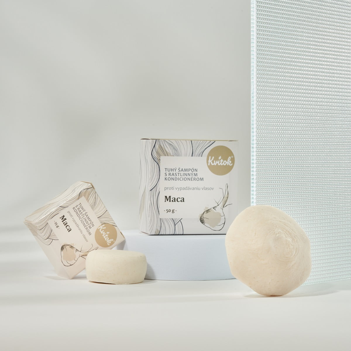 Kvitok tuhý šampon proti vypadávání vlasů Maca 50 g