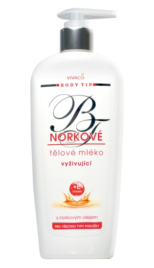 Vivaco body Tip Norkové tělové mléko hydratační koenzym Q10 400 ml