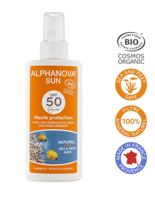 Alphanova Opalovací krém ve spreji SPF 50, 125 ml BIO