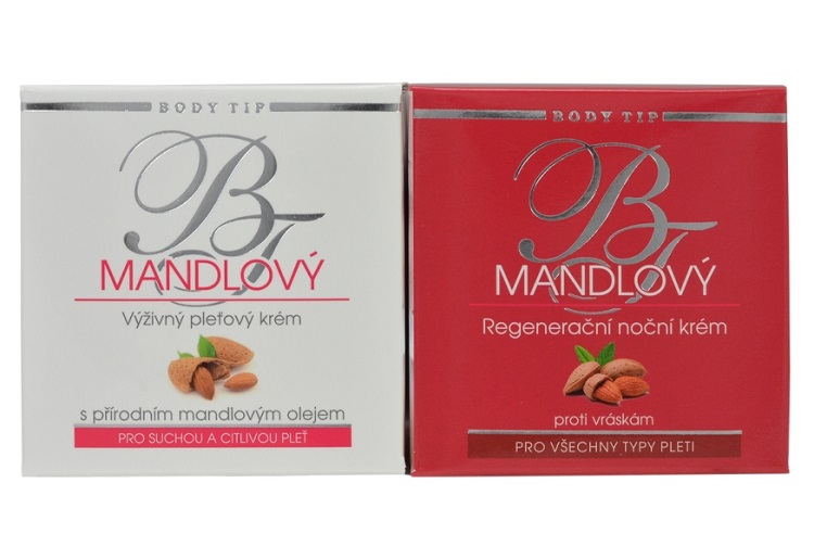 Vivaco Duopack denní a noční pleťový krém s mandlovým olejem Body Tip 50 ml + 50 ml dárková sada