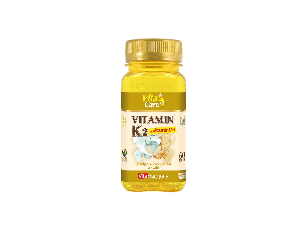 Vita Harmony VitaHarmony Vitamin K2 100 μg + D3 25 μg - 60 tob. Doplněk stravy