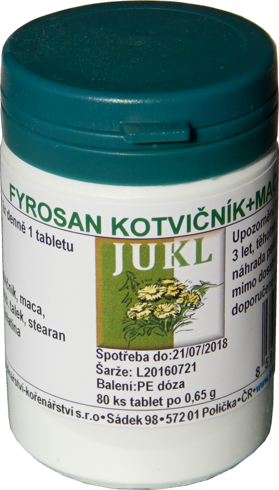 Jukl Fyrosan Kotvičník + Maca 80 tbl