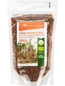 Zdravý den ZdravýDen BIO Směs semen na klíčení 2 brokolice ředkev červená jetel 200 g