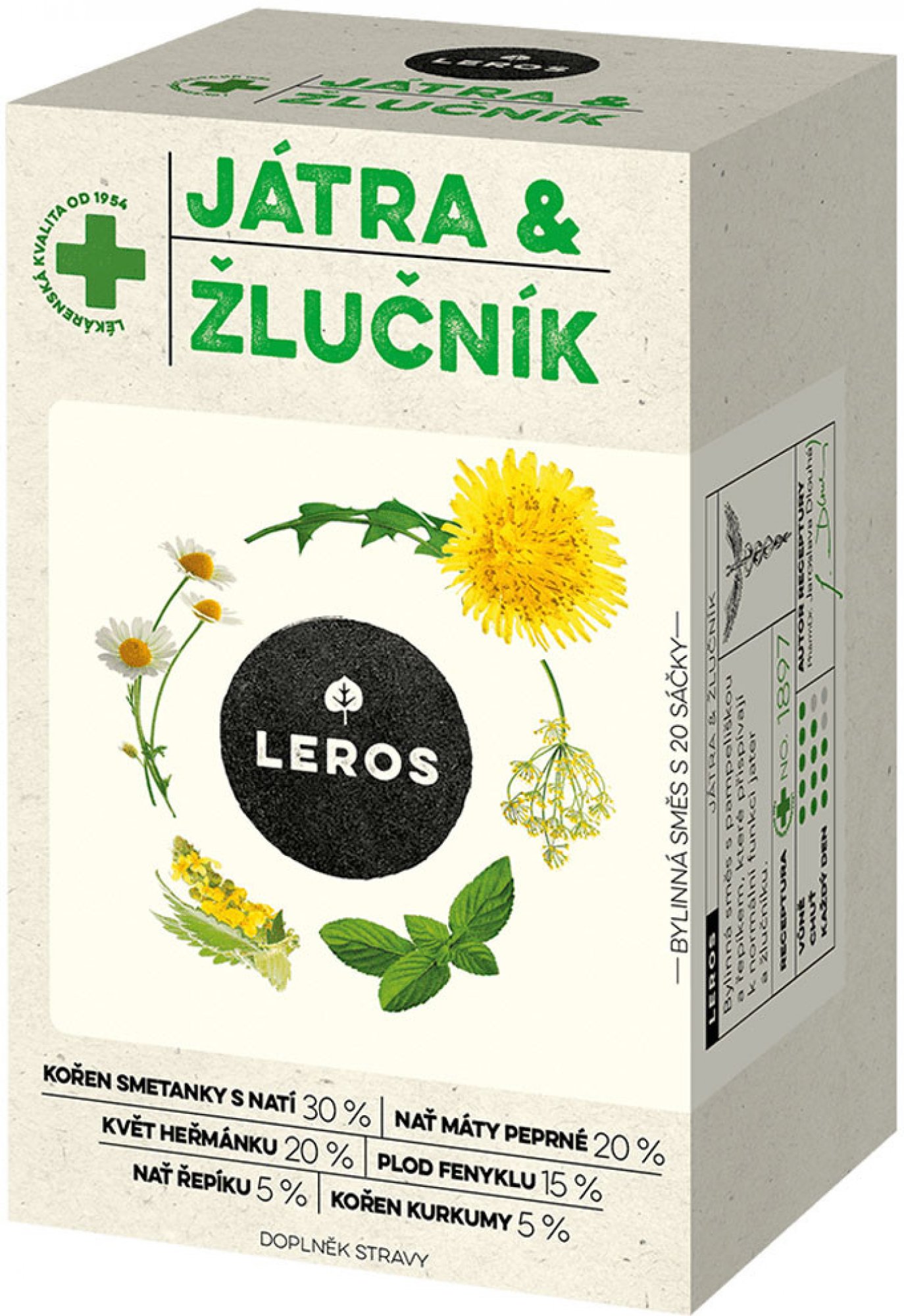 Leros Natur Játra žlučník 20 x 1,5 g