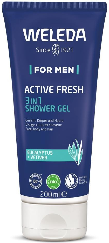 Weleda For Men Active Fresh 3in1 sprchový gel 200 ml