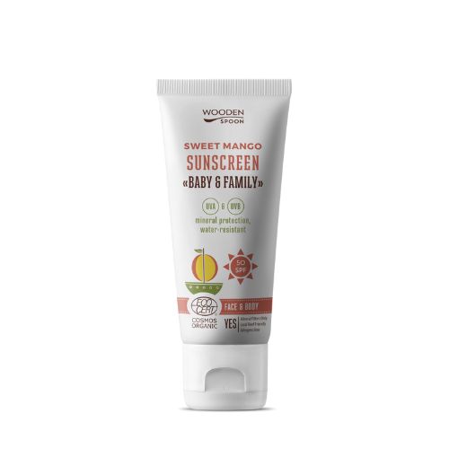 WoodenSpoon Wooden Spoon opalovací tělové mléko Mango Baby & Family SPF50 varianta: 100ml