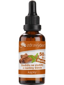 Zdravý den Sladidlo kapky skořice 50 ml