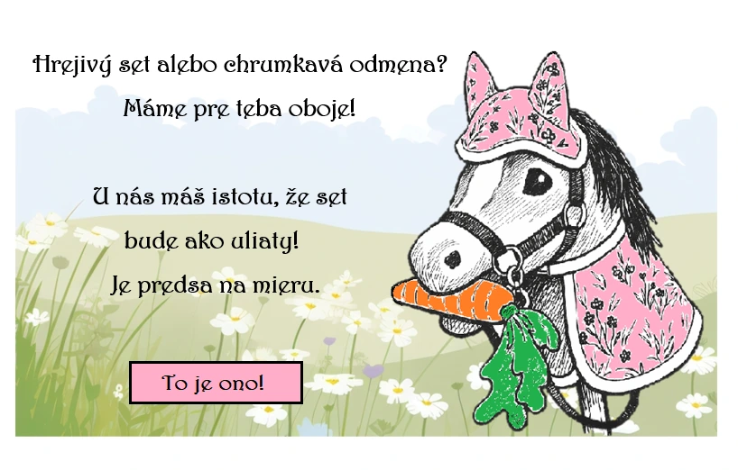 Set pre hobbyhorse čabraka a deka a mkrvičky