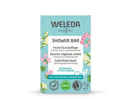 Aromatické bylinkové mýdlo Geranium + Litsea Cubeba (Shower Bar) 75 g
