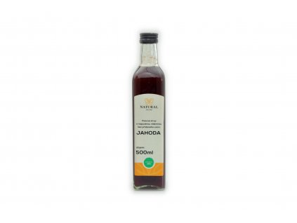 Ovocný sirup s rozpustnou vlákninou bez přidaného cukru - JAHODA - Natural 500ml