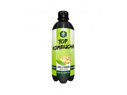 Kombucha limetka a zázvor 500ml Topnatur NOVINKA 5092