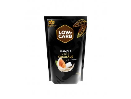 LOW CARB mandle v bílé čokoládě s kokosem 125g Topnatur 5095