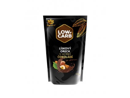 LOW CARB lískový oříšek v hořké čokoládě se skořicí 125g Topnatur NOVINKA 5097