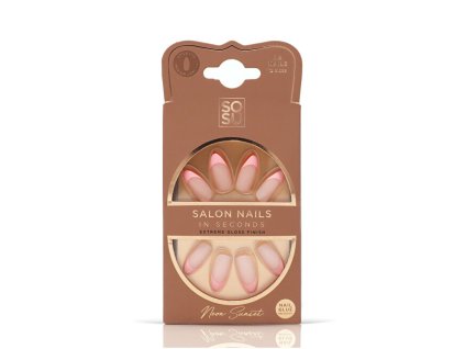 Umělé nehty Neon Sunset (Salon Nails) 24 ks