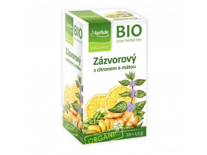 Apotheke BIO čaj Zázvorový s citronem a mátou 20x1,5g