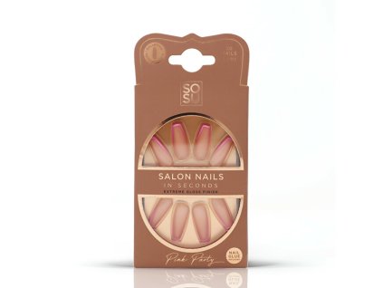 Umělé nehty Pink Party (Salon Nails) 30 ks