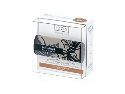 Vůně do auta Icon Textil Floral Vanilka & Dřevo 47 g